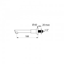 Pièces de rechange | Mitigeur de lavabo mural à bec déclipsable BIOCLIP DELABIE 1801T2 | DEL-1801T2