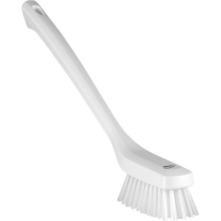 Brosse dure blanche long manche