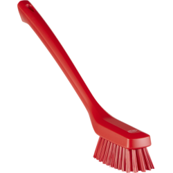 Brosse dure rouge long manche