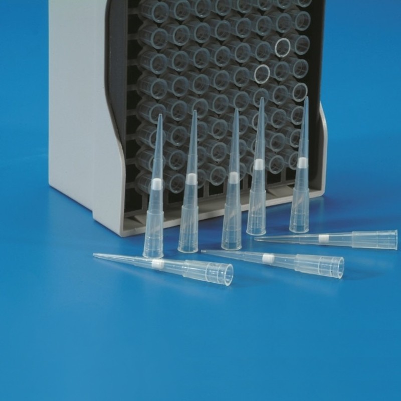 Pointe de pipette cône stérile graduée avec filtre capacité 2-30 μl Gilson® Kartell