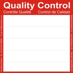 Étiquette contrôle qualité rouge ultra-adhésive 150 x 150 mm