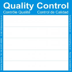 Étiquette contrôle qualité bleue PHARMA labels 150 x 150 mm