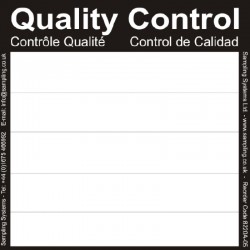 Étiquette contrôle qualité noire PHARMA labels 150 x 150 mm