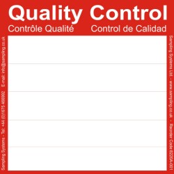 Étiquette contrôle qualité rouge PHARMA labels 150 x 150 mm