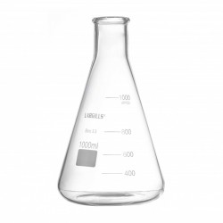 Fiole conique de titrage Erlenmeyer en verre borosilicaté 3.3 de 50 à 1000 ml