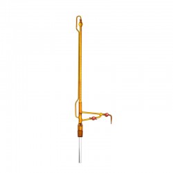 Burette Classe A ambre robinet conique PTFE