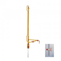 Burette Classe A ambre robinet conique PTFE