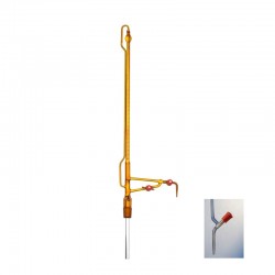 Burette Classe A ambre robinet aiguille en PTFE