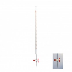 Burette Classe A robinet droit conique en PTFE