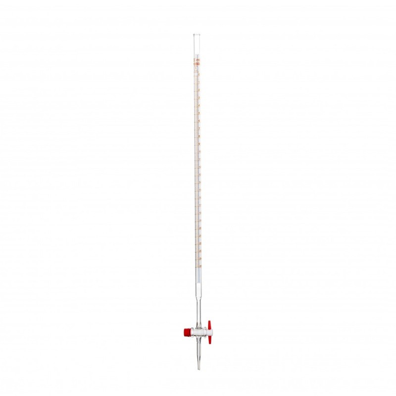 Burette Classe A robinet droit conique en PTFE