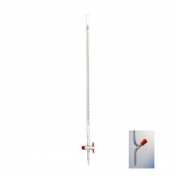 Burette Classe A robinet droit aiguille PTFE