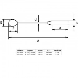 Plan cuillère micro allongée avec spatule 2 modèles Bochem
