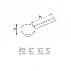 Cuillère de laboratoire | Cuillère doseuse inox de 125 à 500 ml Bochem | BOC-3805