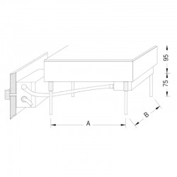 Plaque chauffante | Plaque chauffante rapide vitrocéramique encastrable CERAN 500°C Gestigkeit Harry™ | GES-11EB-C