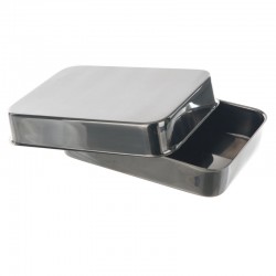 Boîte et pot en inox | Boîte en inox rectangulaire avec couvercle 5 tailles | BOC-8630