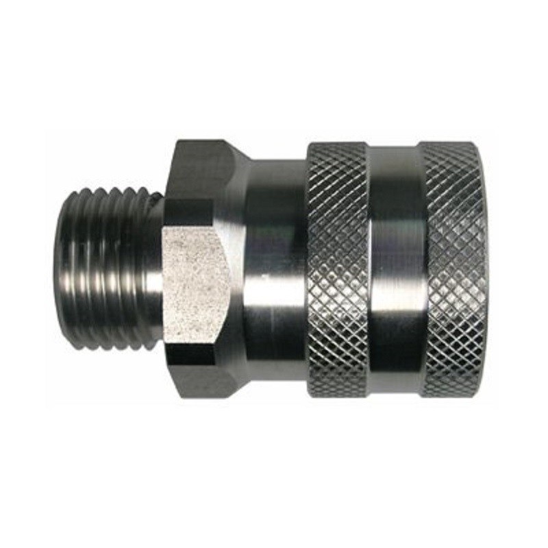 Coupleur inox 80 et 200 bar | Raccord coupleur rapide haute pression COUPL1/2-M inox 1/2" BPS mâle | COUPL1/2-M