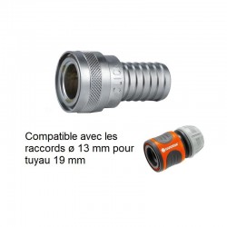 Raccord rapide d'arrosage laiton  | Raccord rapide arrossage laiton chromé NITO 5951SA3 1/2" x embout 3/4" | AK5951SA3