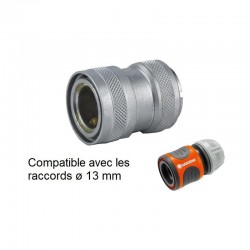 Raccord rapide d'arrosage laiton  | Raccord rapide arrossage laiton chromé NITO 5952GA3 1/2” x 3/4" M22x1" femelle | AK5952GA3