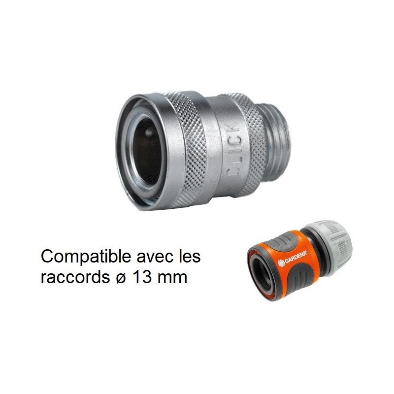 Raccord rapide d'arrosage laiton  | Raccord rapide arrossage laiton chromé NITO 5950NA3 1/2” BPS mâle | AK5950NA3