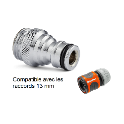 Raccord rapide d'arrosage laiton  | Adaptateur rapide laiton chromé NITO 59640A3 1/2" mâle x 1/2" BSP mâle | AK59640A3