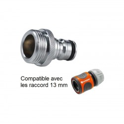 Raccord rapide d'arrosage laiton  | Adaptateur rapide laiton chromé NITO 5964AA3 1/2" mâle x 3/4" BSP mâle | AK5964AA3