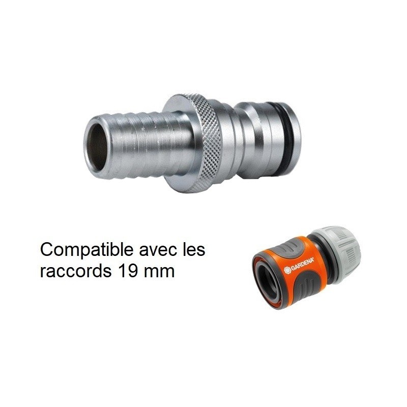 Raccord rapide d'arrosage laiton  | Adaptateur rapide laiton chromé NITO 69600A3 3/4" x embout 3/4" | AK69600A3