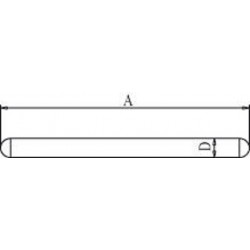 Plan Tige inox sans filetage pour socle statif de 500 à 1500 mm Bochem